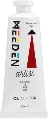Pintura al Óleo Profesional MEEDEN Rojo Permanente tubo de 60 ml.
