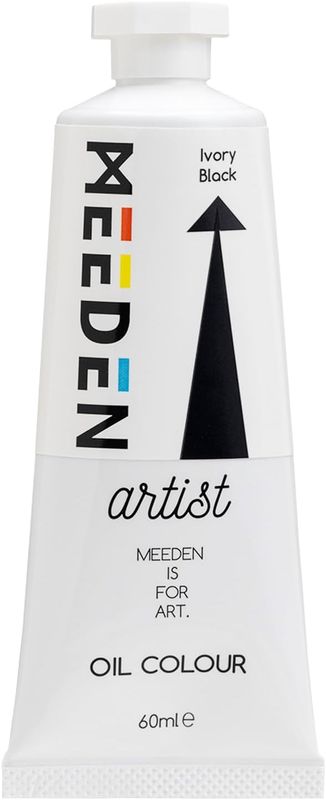 Pintura al Óleo Profesional MEEDEN Negro Marfil, tubo de 60 ml.