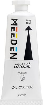Pintura al Óleo Profesional MEEDEN Negro Marfil, tubo de 60 ml.