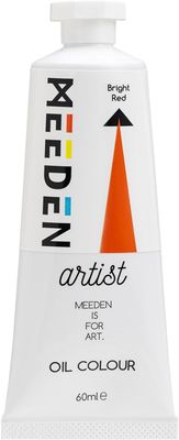 Pintura al Óleo Profesional MEEDEN Rojo Brillante, tubo de 60 ml.