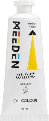 Pintura al Óleo Profesional MEEDEN Amarillo Medio, tubo de 60 ml.