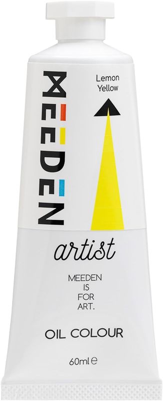 Pintura al Óleo Profesional MEEDEN Amarillo Limón, tubo de 60 ml.
