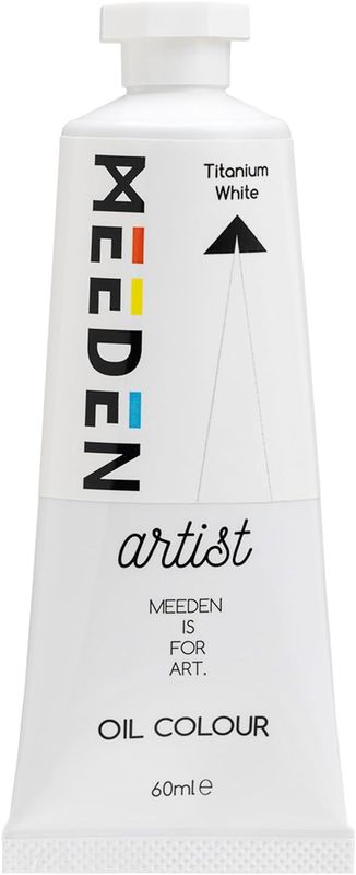Pintura al Óleo Profesional MEEDEN Blanco Titanio, tubo de 60 ml.