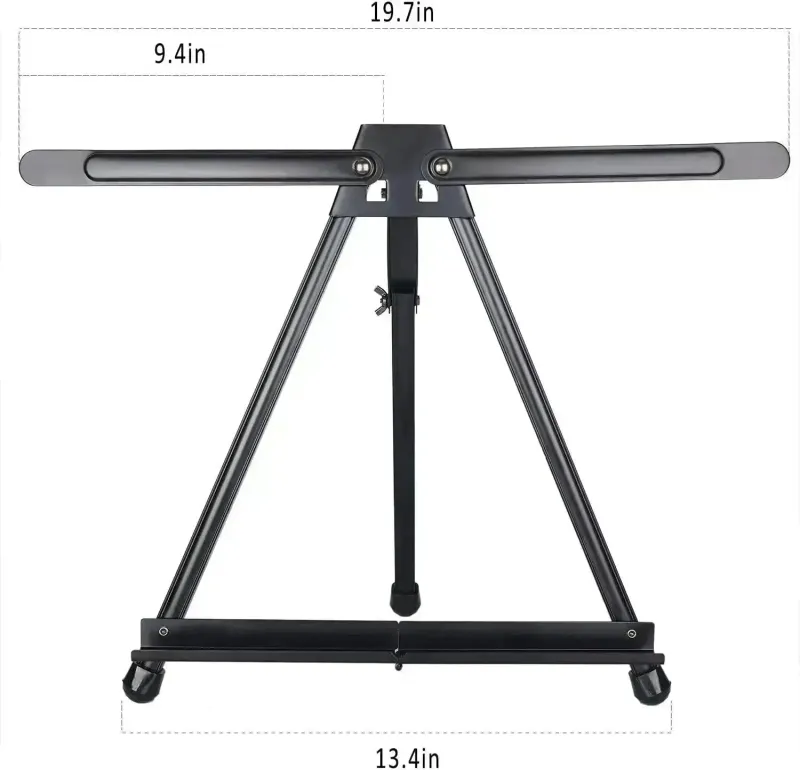 Caballete de mesa con trípode de aluminio MEEDEN, 1 pieza