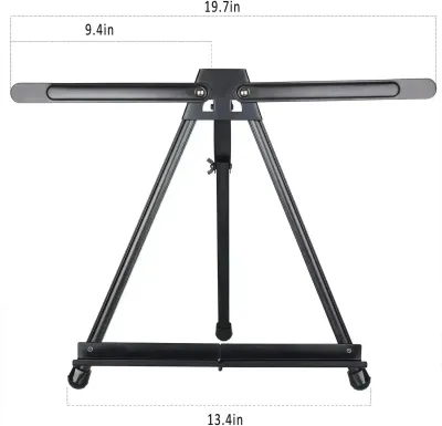 Caballete de mesa con trípode de aluminio MEEDEN, 1 pieza