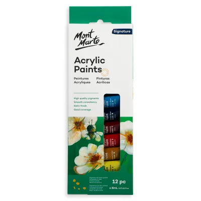 Set de Pinturas Acrílicas Montmarte, C/12 unidades de 8 ml