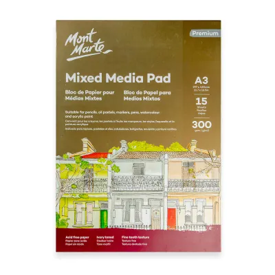 Block técnica mixta Premium Montmarte 300 g/m² A3,  15 hojas