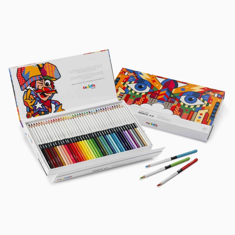 Lápices de color CARIOCA Plus 4.0 Caja rígida C/40 piezas