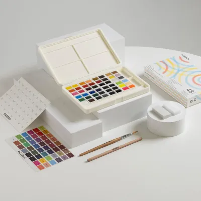 MEEDEN Set de acuarela sólida de 48 colores