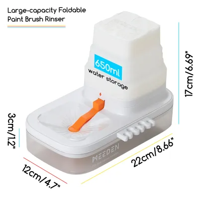 MEEDEN Limpiador de Pinceles Plegables-Blanco