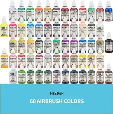 Set Pintura Aerógrafo MEEDEN C/60 de 30 ml.
