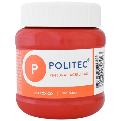 Pintura Acrílica POLITEC Rojo Toluidina 250ml. #309