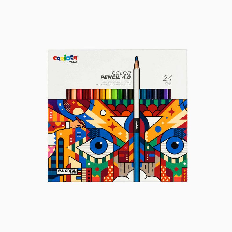 Lápices de Color CARIOCA Plus Mina de 4.0 C/24 colores