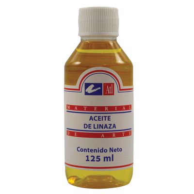Aceite de LINAZA DE 125 ml, medio para aplicar oleos.