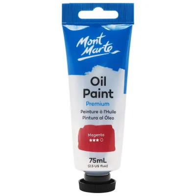 Tubo de pintura al óleo de primera calidad de 75 ml - Magenta. Mont Marte