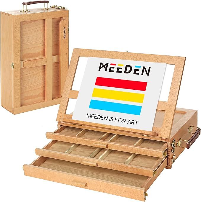 Caballete Mesa Ajustable MEEDEN c/Caja Dibujo