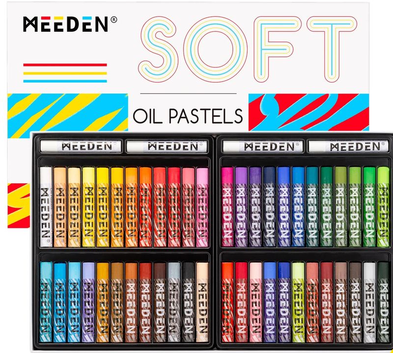Set de pasteles al óleo suaves MEEDEN, 48 colores + 4 blancos extra