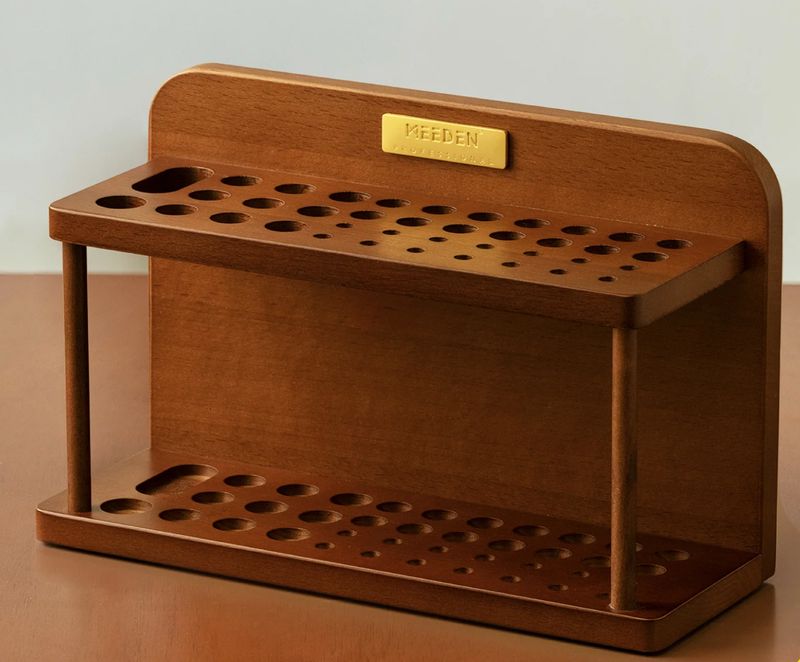 Organizador de pinceles de madera MEEDEN