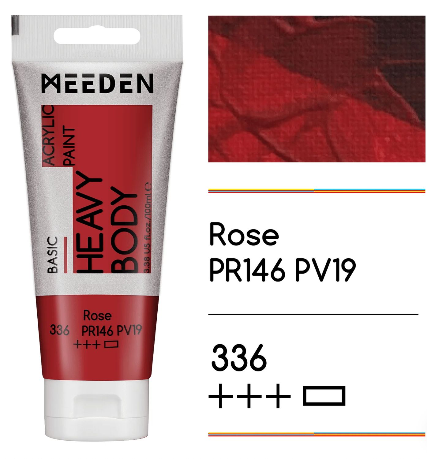 PINTURA ROSA ACRILICA CUERPO PESADO PRIMERA CALIDAD EN TUBO DE 100 ml MEEDEN