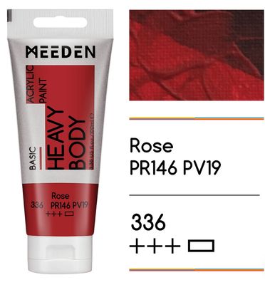 PINTURA ROSA ACRILICA CUERPO PESADO PRIMERA CALIDAD EN TUBO DE 100 ml MEEDEN
