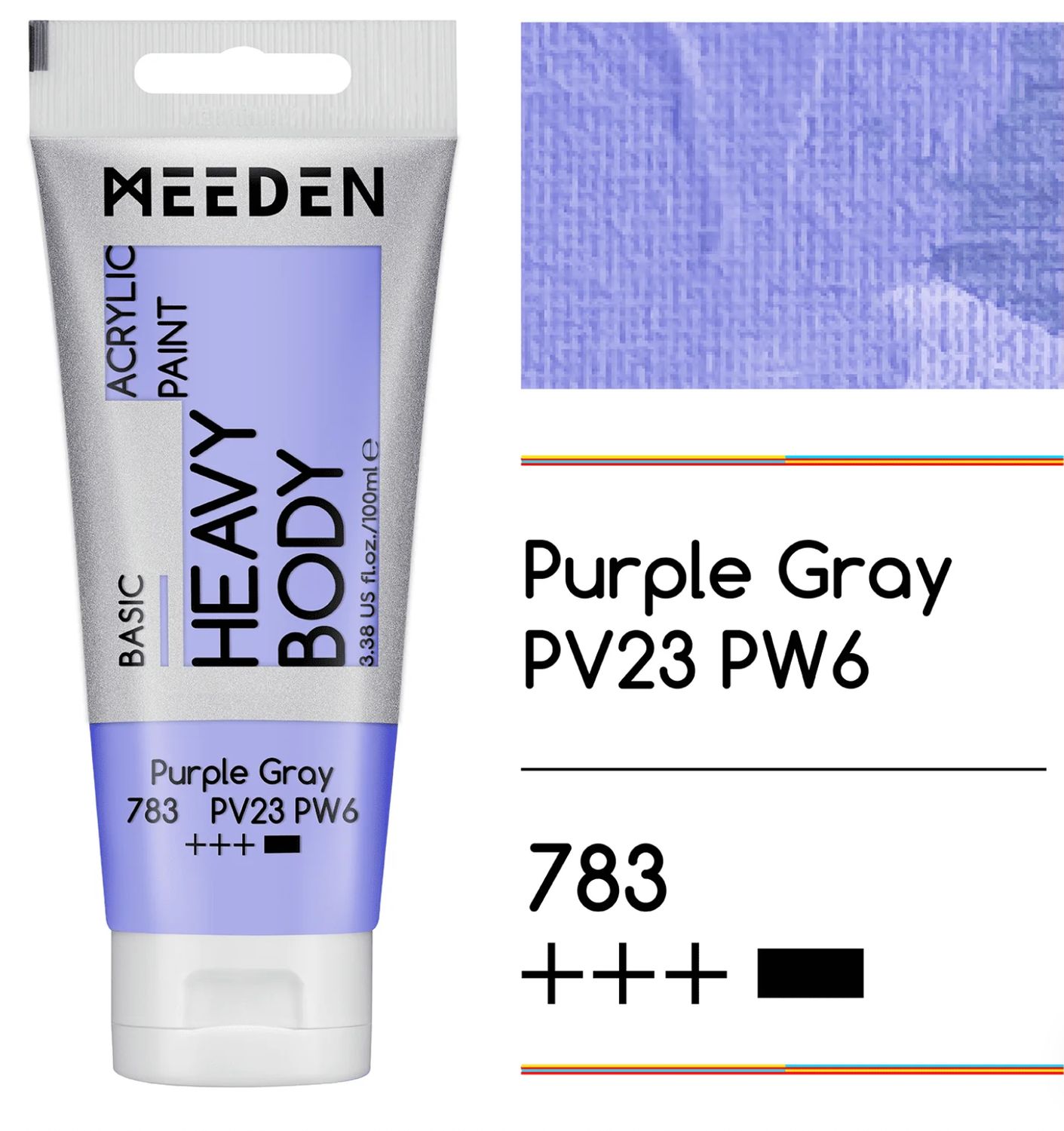 PINTURA GRIS PURPURA ACRILICA CUERPO PESADO PRIMERA CALIDAD EN TUBO DE 100 ml MEEDEN