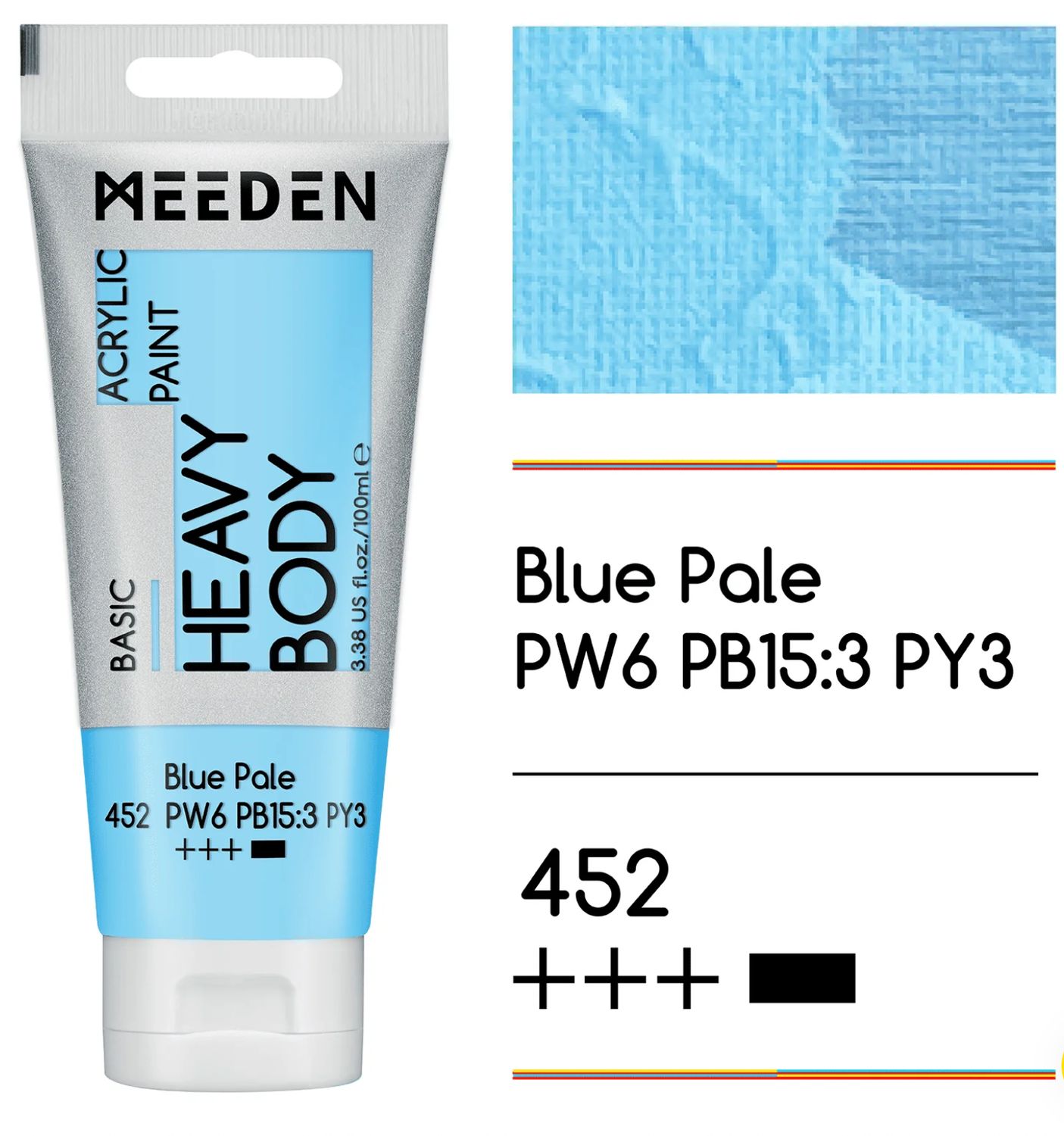 PINTURA AZUL PÁLIDO ACRILICA CUERPO PESADO PRIMERA CALIDAD EN TUBO DE 100 ml MEEDEN