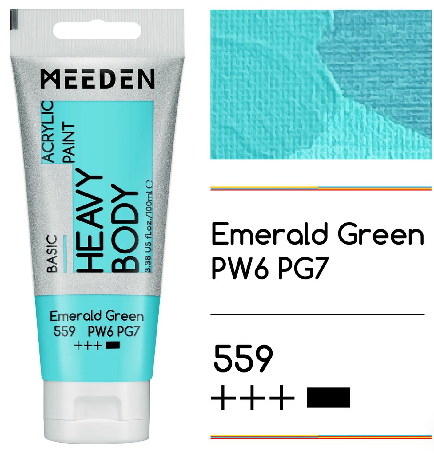 PINTURA VERDE ESMERALDA ACRILICA CUERPO PESADO PRIMERA CALIDAD EN TUBO DE 100 ml MEEDEN
