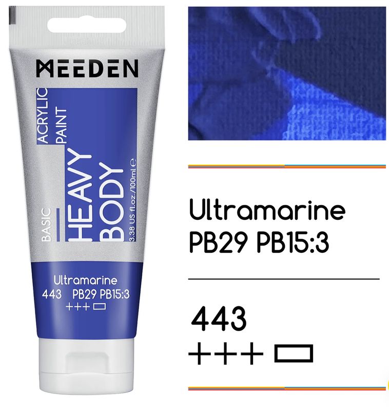 PINTURA AZUL ULTRAMARINO ACRILICA CUERPO PESADO PRIMERA CALIDAD EN TUBO DE 100 ml MEEDEN PINTURA AZUL ULTRAMARINO ACRILICA CUERPO PESADO PRIMERA CALIDAD EN TUBO DE 100 ml MEEDEN