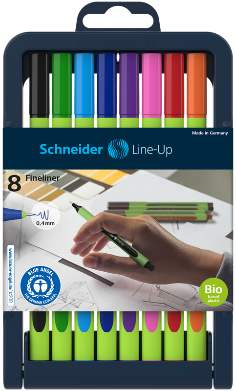 Marcador Fineliner 0.4mm, Schneider Estuche C/8