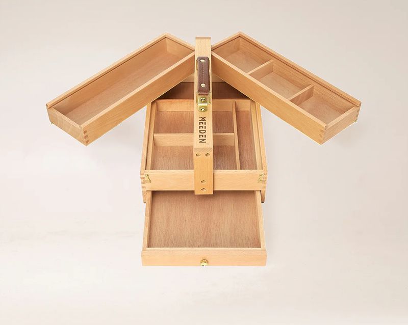 Caja D/Madera P/Materiales D/Arte Meeden