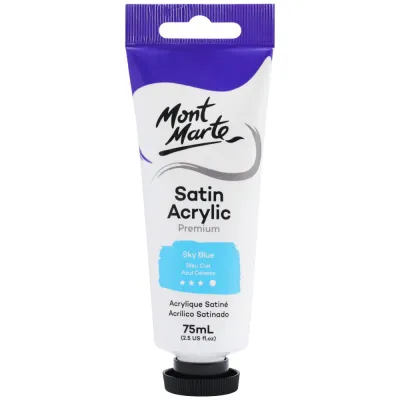 Pintura Scrílica Satinada Prémium en tubo de 75 ml- Azul cielo. Mont Marte