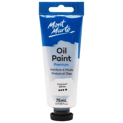 Tubo de pintura al óleo de primera calidad de 75 ml - Blanco titanio. Mont Marte