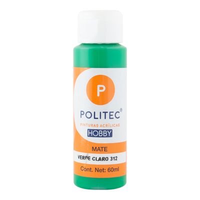 Acrílico POLITEC Hobby Mate Verde Claro 60 ml c/1 pieza
