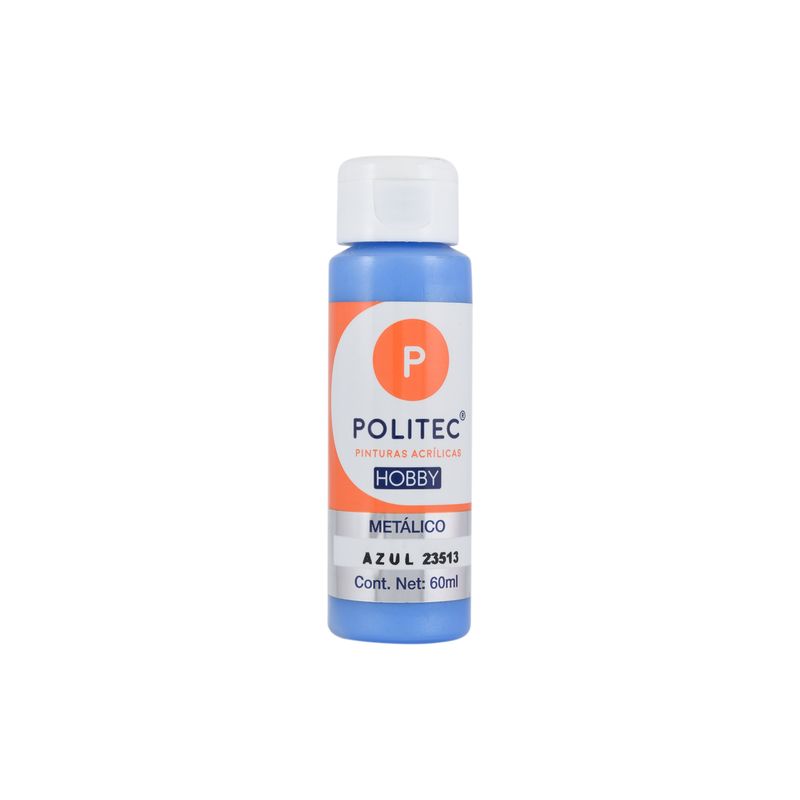 Acrílico POLITEC Hobby METALICO Azul 60 ml c/1 pieza