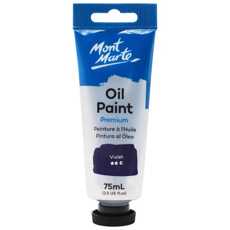 Tubo de pintura al óleo de primera calidad de 75 ml- Violeta. Mont Marte
