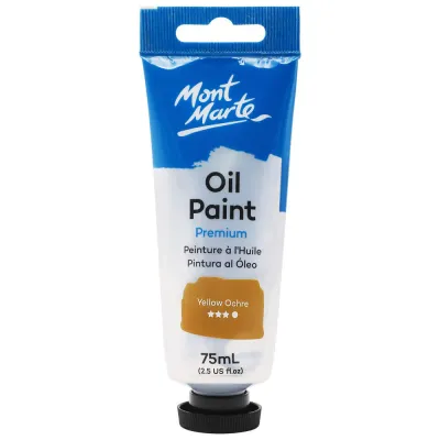 Tubo de pintura al óleo de primera calidad de 75 ml - Amarillo Ocre. Mont Marte