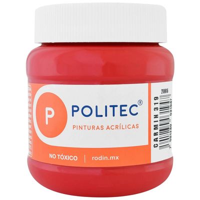 Pintura Acrílica POLITEC Carmín, 250ml #319