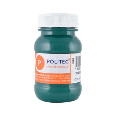 Acrílico POLITEC Verde Oscuro 100ml c/1 pieza Acrílico POLITEC Verde Oscuro 100ml c/1 pieza