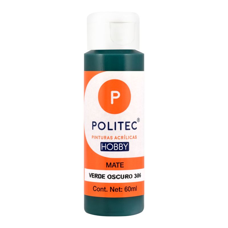 Acrílico POLITEC Hobby Mate Verde Oscuro 60 ml c/1 pieza