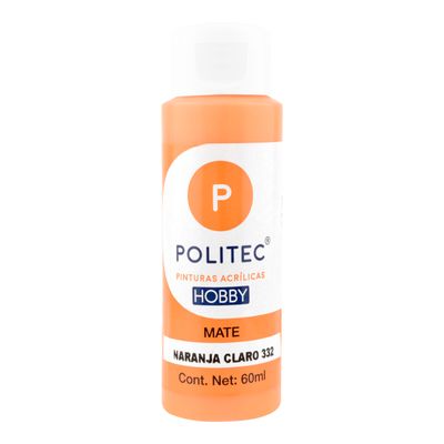 Acrílico POLITEC Hobby Mate Naranja Claro 60 ml c/1 pieza