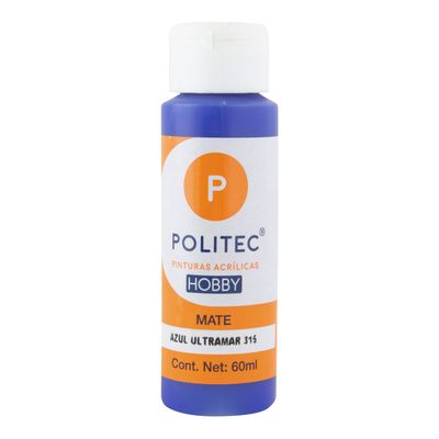 Acrílico POLITEC Hobby Azul Ultramar 60 ml c/1 pieza