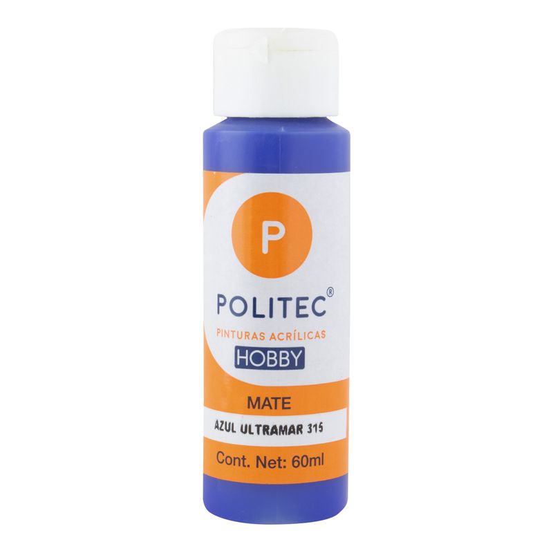 Acrílico POLITEC Hobby Azul Ultramar 60 ml c/1 pieza
