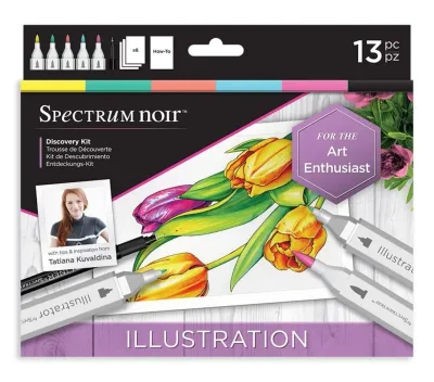 Marcador Spectrum Noir KIT LUSTRACIÓN, doble punta caja c/13 piezas