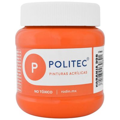 Pintura Acrílica POLITEC, Naranja 250ml. #308