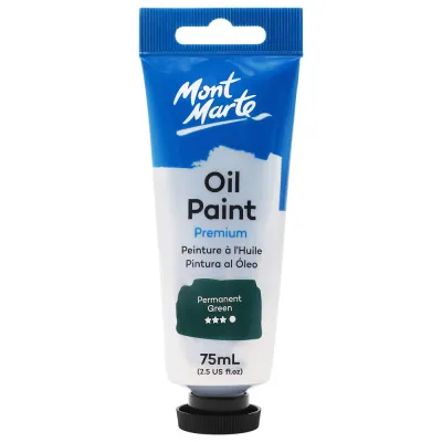 Tubo de pintura al óleo de primera calidad de 75 ml- Verde permanente Mont Marte