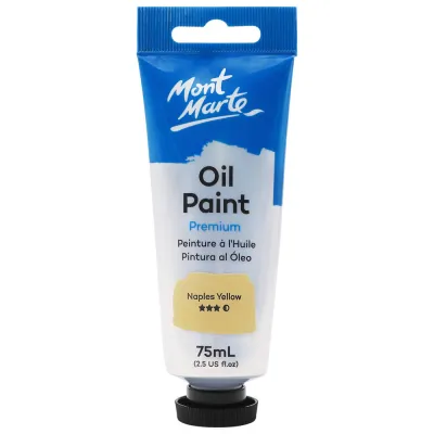 Tubo de pintura al óleo premium de 75 ml - Amarillo Nápoles. Mont Marte