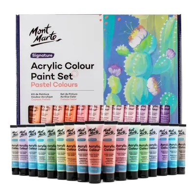 Juego de pintura acrílica en colores pastel MontMarte, 48 unidades de 36 ml