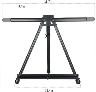Caballete de mesa con trípode de aluminio MEEDEN, 1 pieza