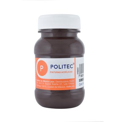 Acrílico POLITEC Sombra Café, 100ml c/1 pieza