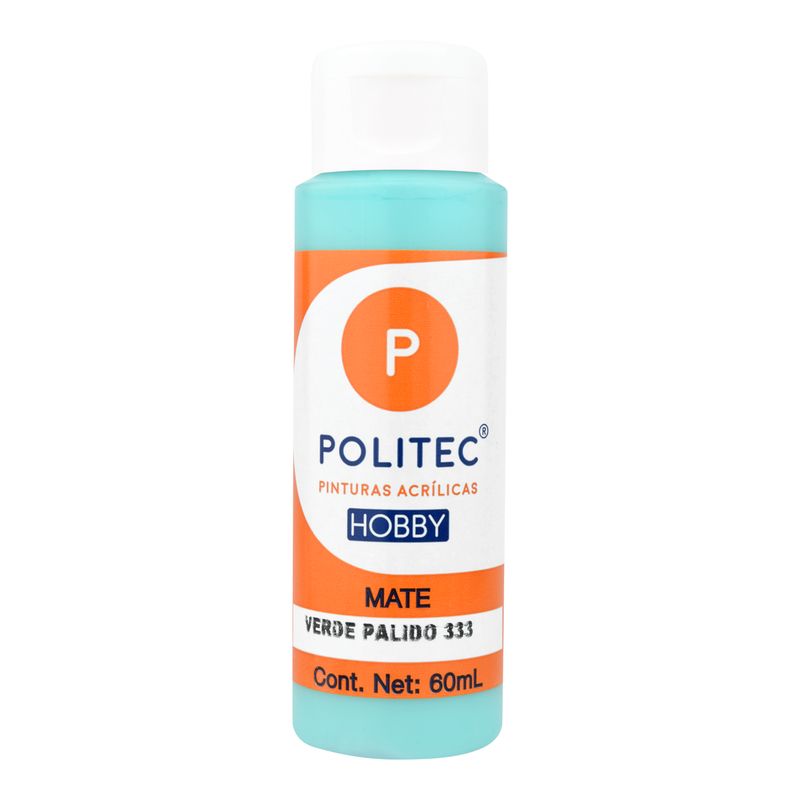 Acrílico POLITEC Hobby Mate Verde Pálido 60 ml c/1 pieza